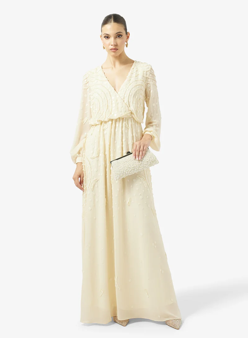Amelia Rose V-Neck Maxi Dress